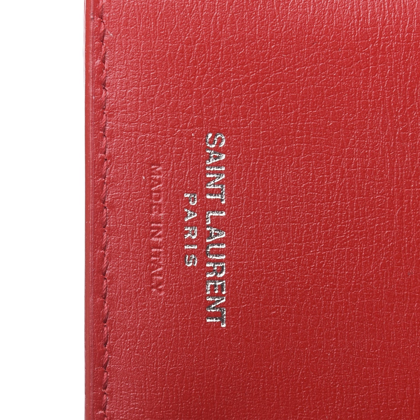 Calfskin Fragments Flap Wallet Red
