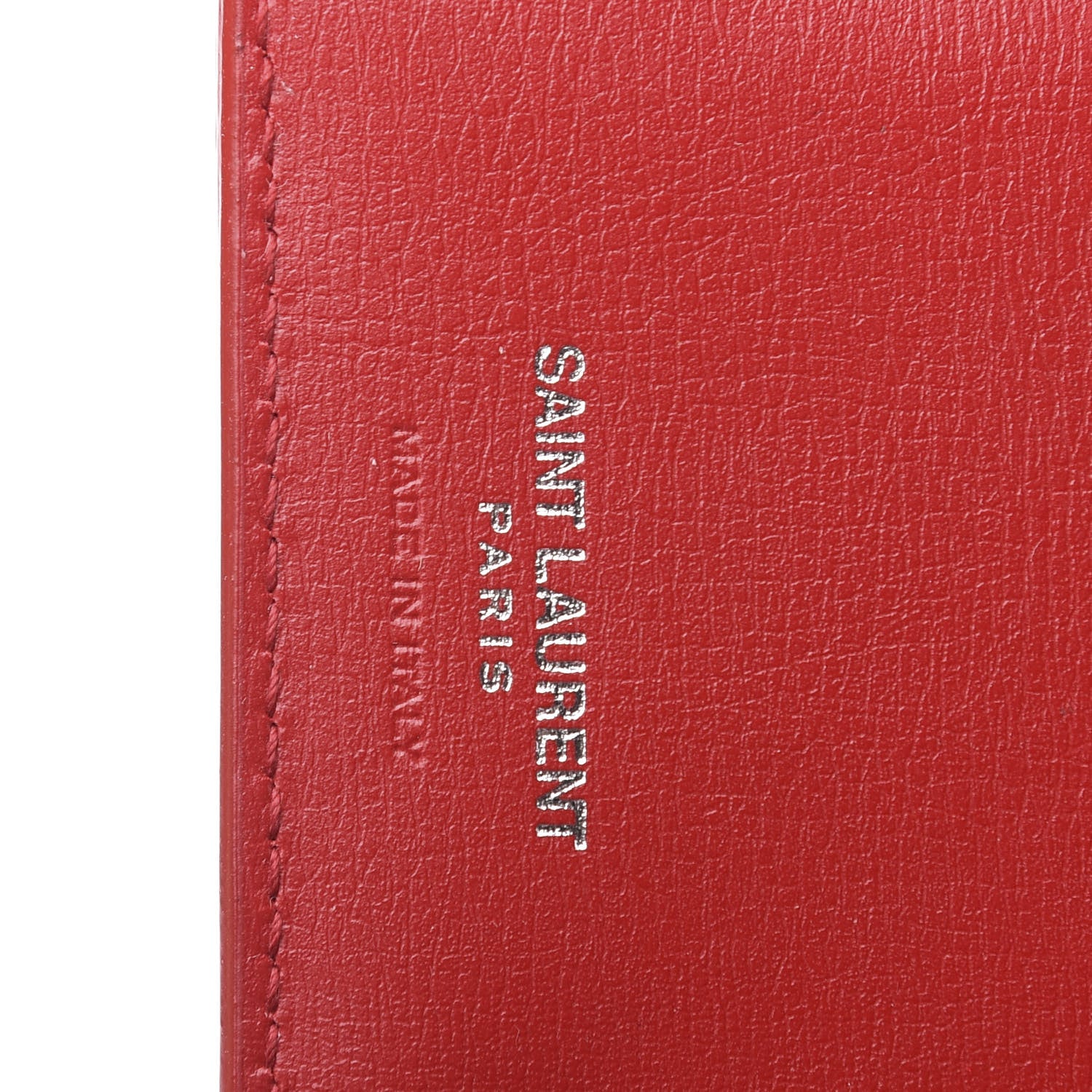 Saint Laurent Calfskin Fragments Flap Wallet Red 6 of 8