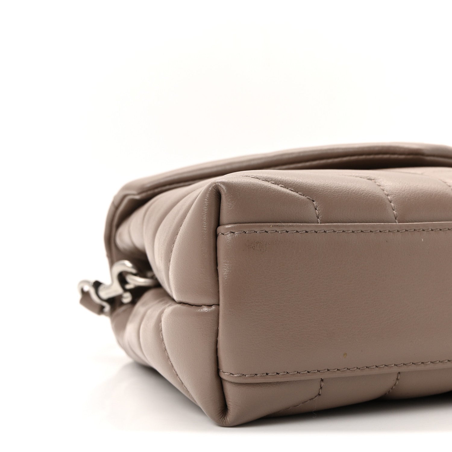 Saint Laurent Calfskin Y Quilted Monogram Toy Loulou Crossbody Bag Mink 8 of 9