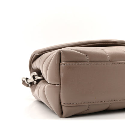 Saint Laurent Calfskin Y Quilted Monogram Toy Loulou Crossbody Bag Mink 8 of 9