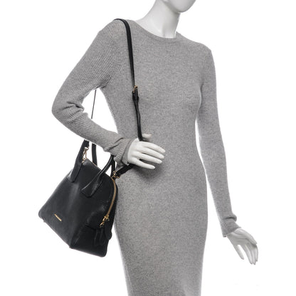 Burberry London Grainy Calfskin Small Greenwood Bowling Bag Black 2 of 8
