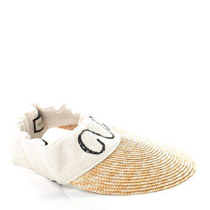 Gucci Raffia Logo Visor M Ivory Black 3 of 4