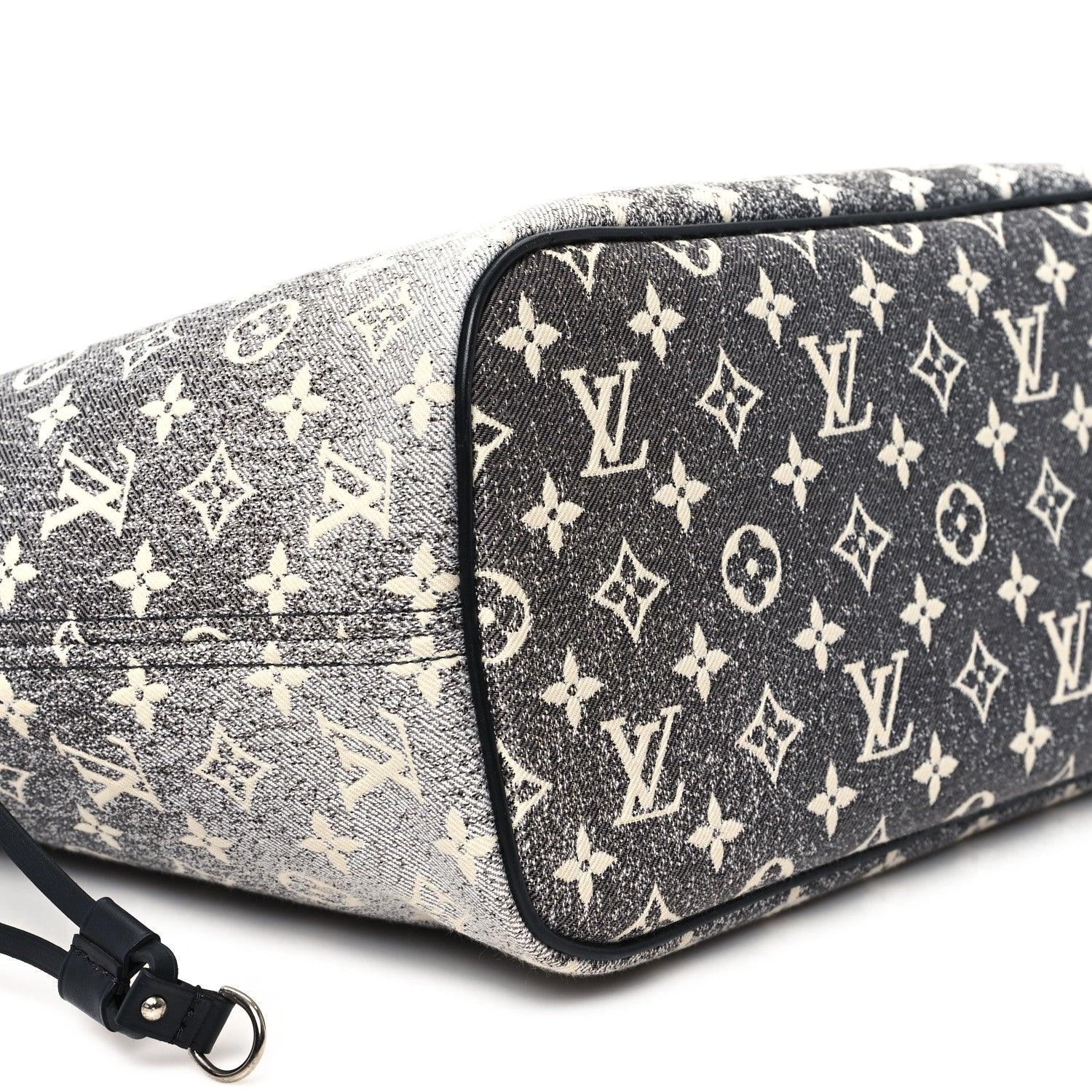 Louis Vuitton Denim Monogram Jacquard Neverfull MM Grey 9 of 10