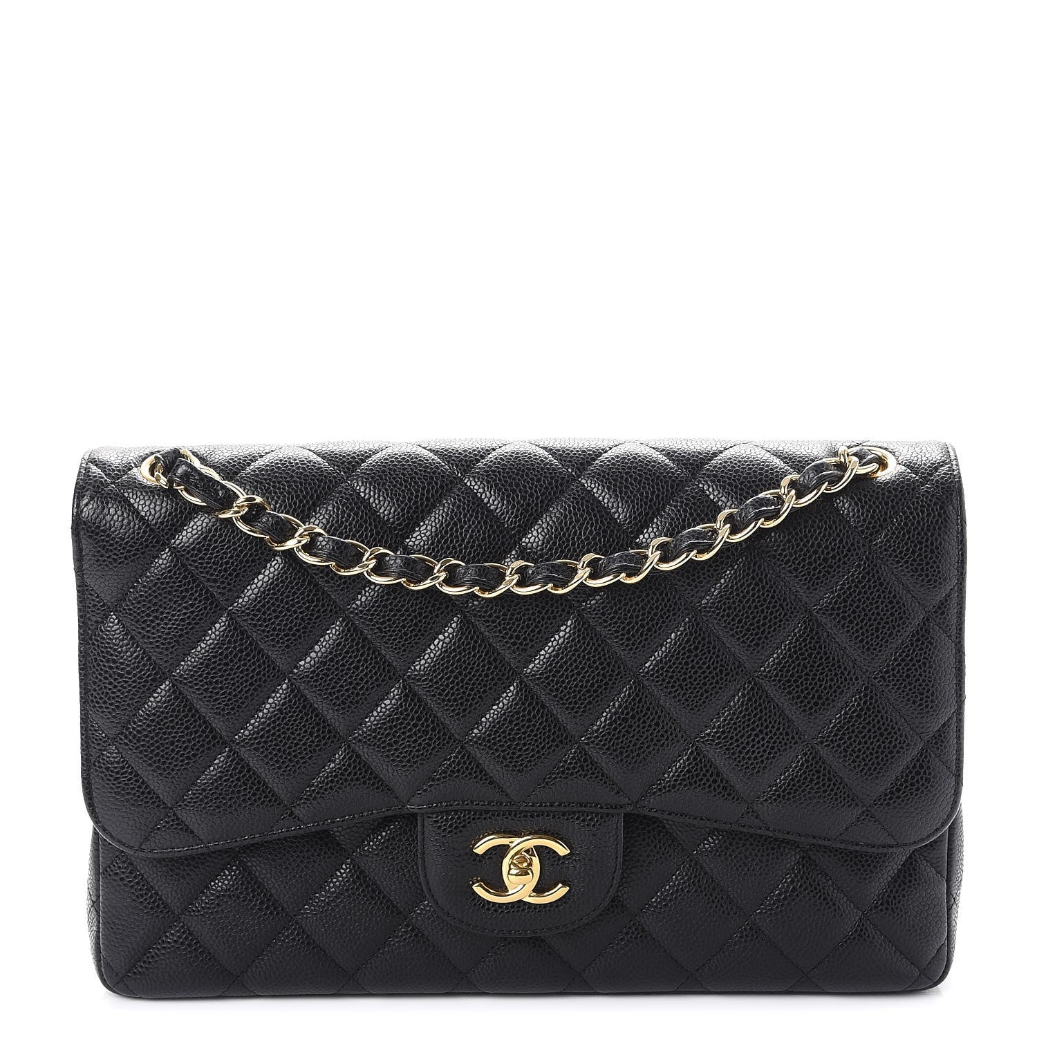 Chanel Caviar Quilted Jumbo Double Flap Black 1 of 9