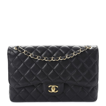 Chanel Caviar Quilted Jumbo Double Flap Black 1 of 9