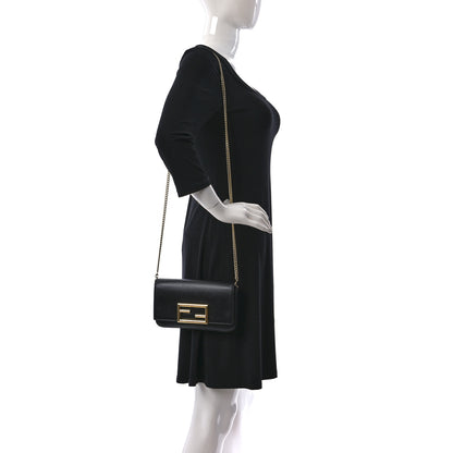 Fendi Vitello Palmellato Wallet on Chain with Pouches Black 2 of 9
