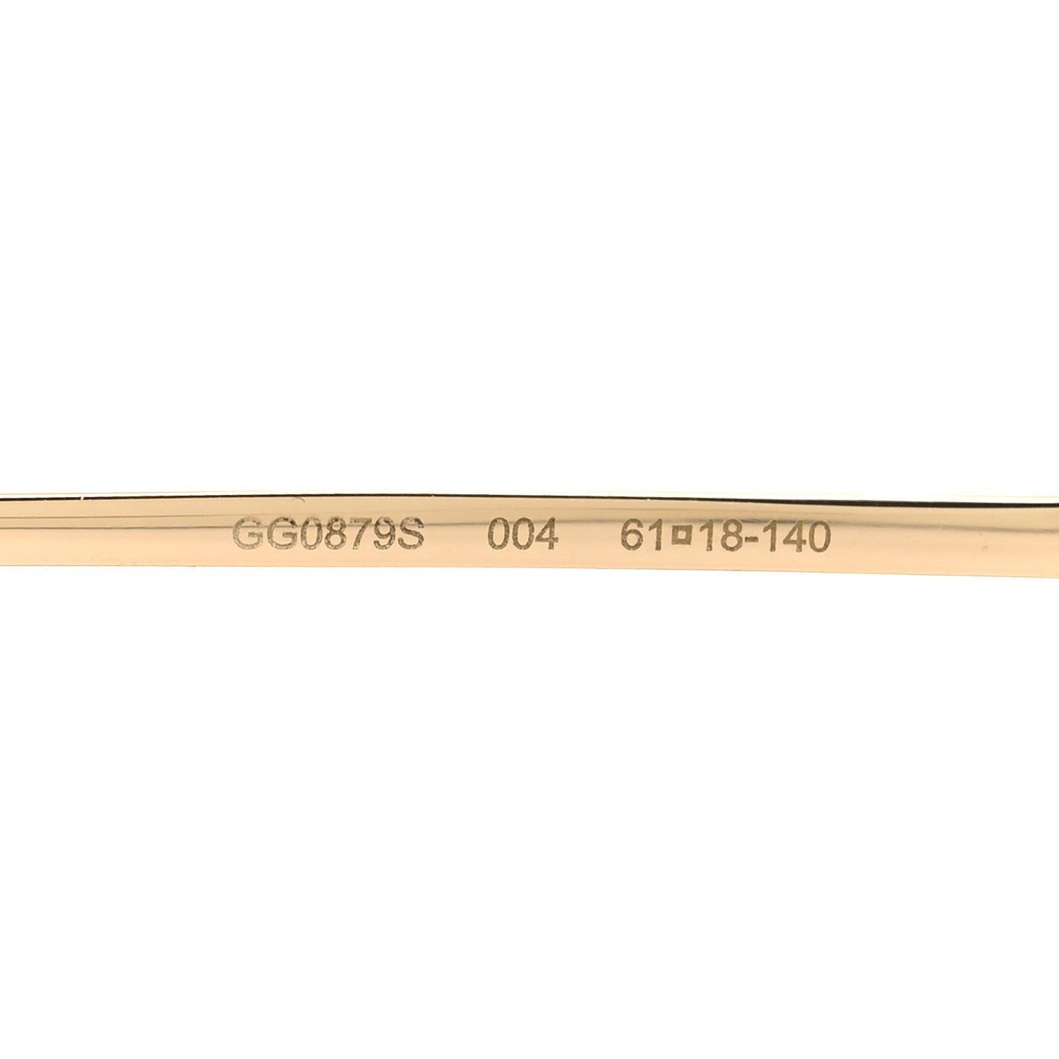 Gucci Metal Horsebit Square Sunglasses Gold 6 of 7