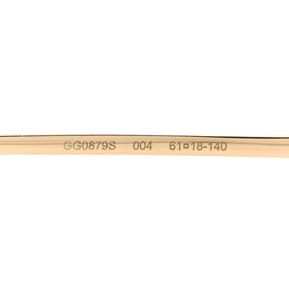 Gucci Metal Horsebit Square Sunglasses Gold 6 of 7