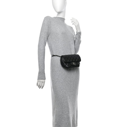 Chanel Calfskin Quilted CC Uniform Flap Belt Bag Black 2 of 11