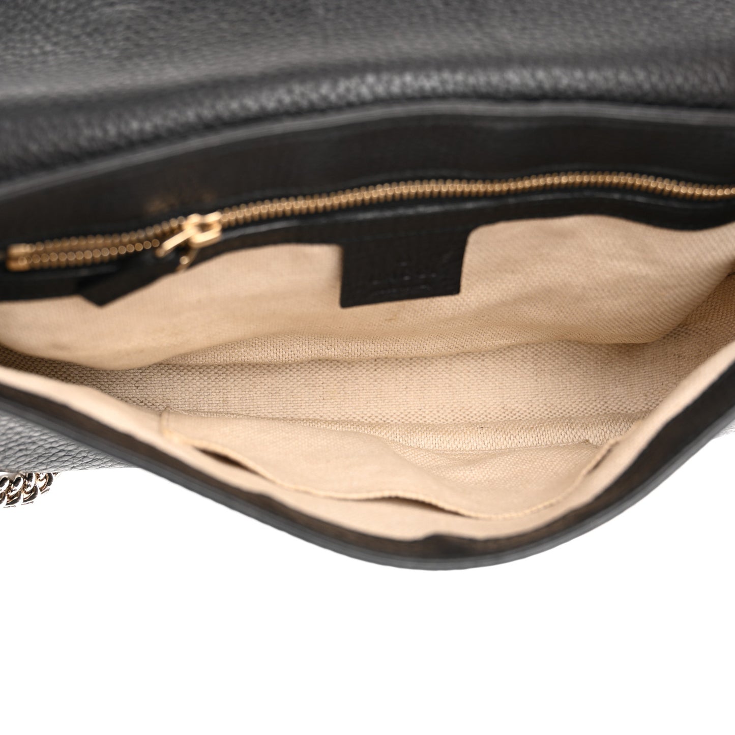 Pebbled Calfskin Medium Soho Flap Crossbody Black