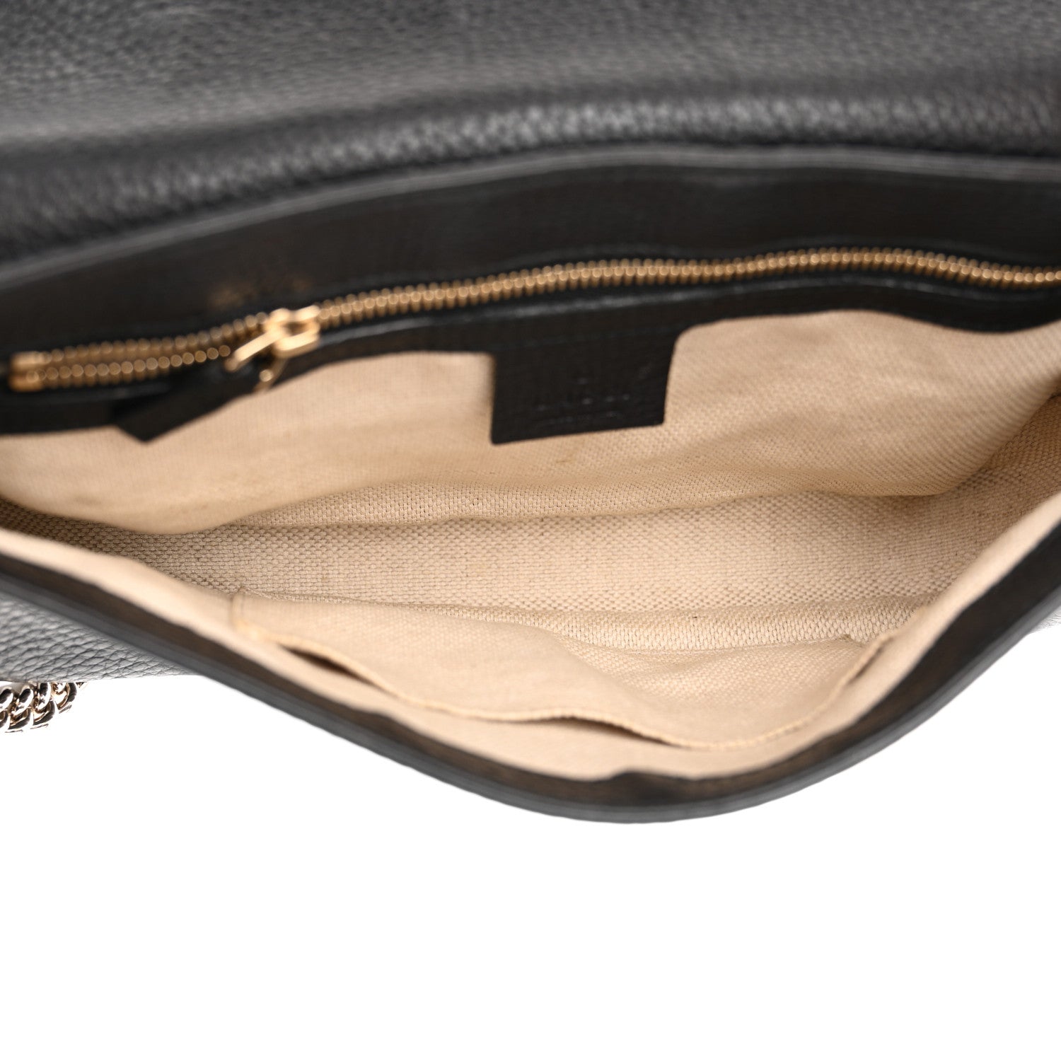 Gucci Pebbled Calfskin Medium Soho Flap Crossbody Black 5 of 11