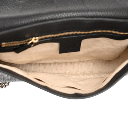 Gucci Pebbled Calfskin Medium Soho Flap Crossbody Black 5 of 11