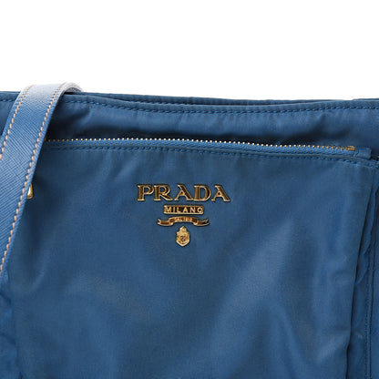Prada Tessuto Nylon Saffiano Crossbody Bag Cobalto 10 of 10