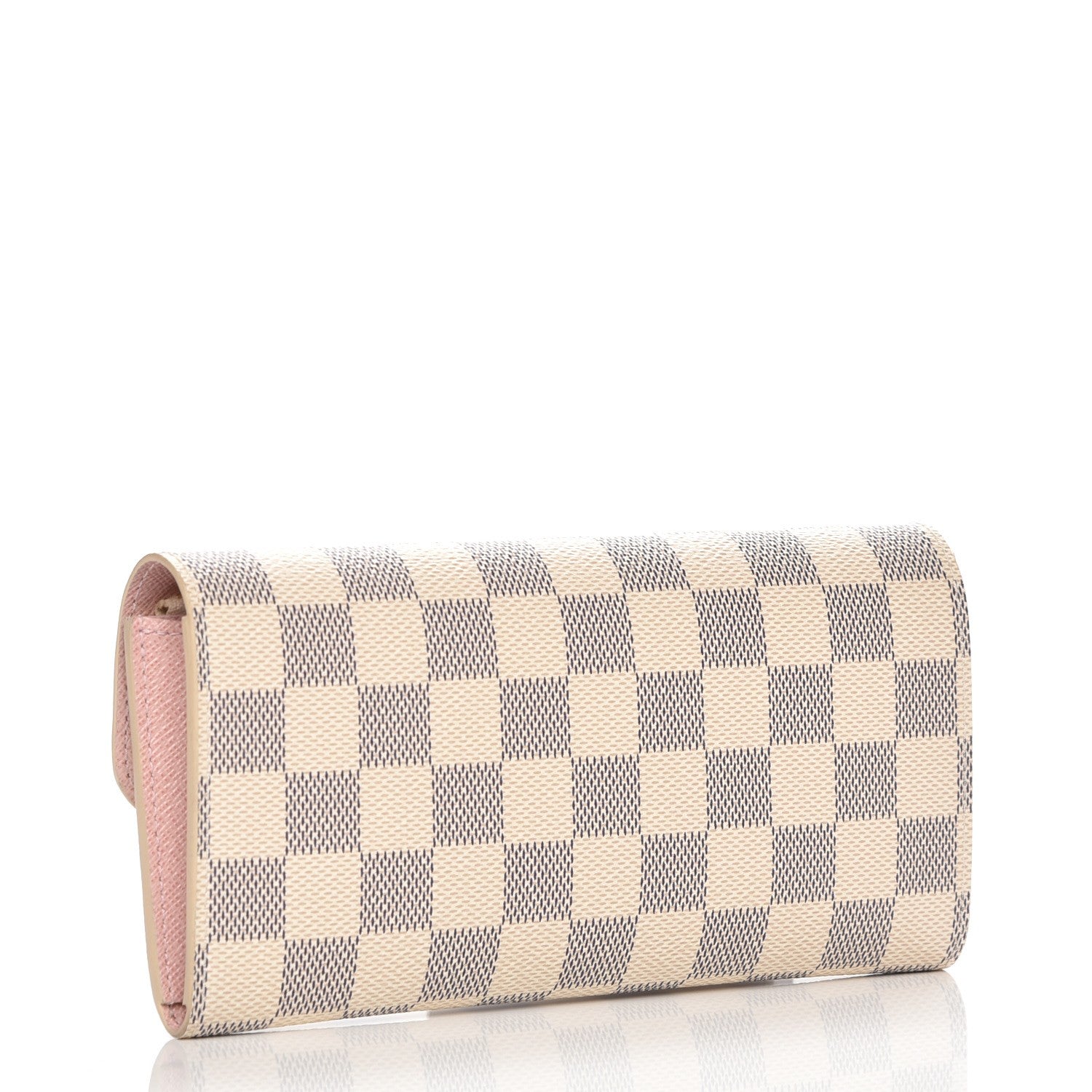 Louis Vuitton Damier Azur Emilie Wallet Rose Ballerine 3 of 7