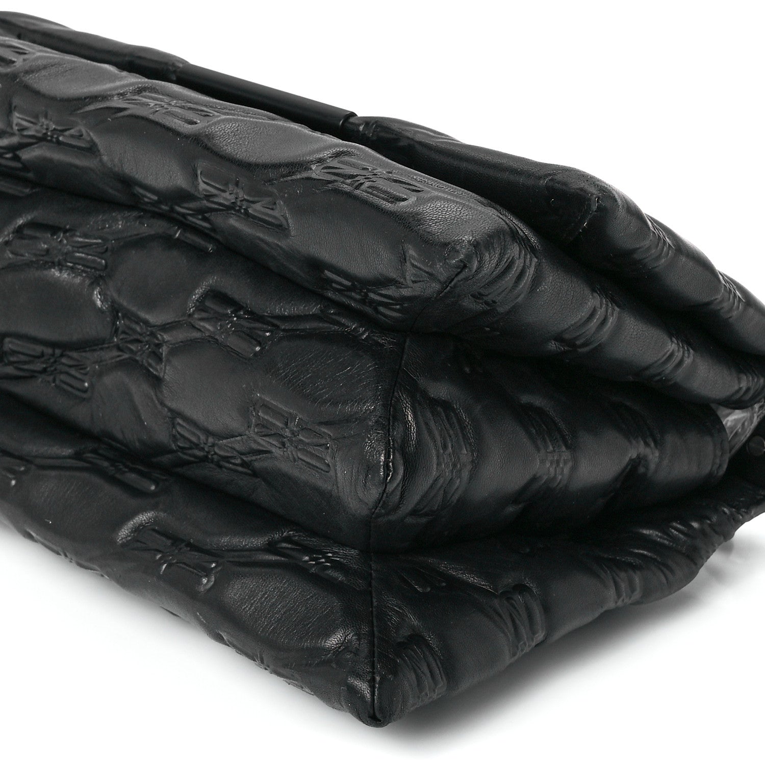 Balenciaga Nappa BB Monogram Embossed Medium Triplet Bag Black 12 of 12