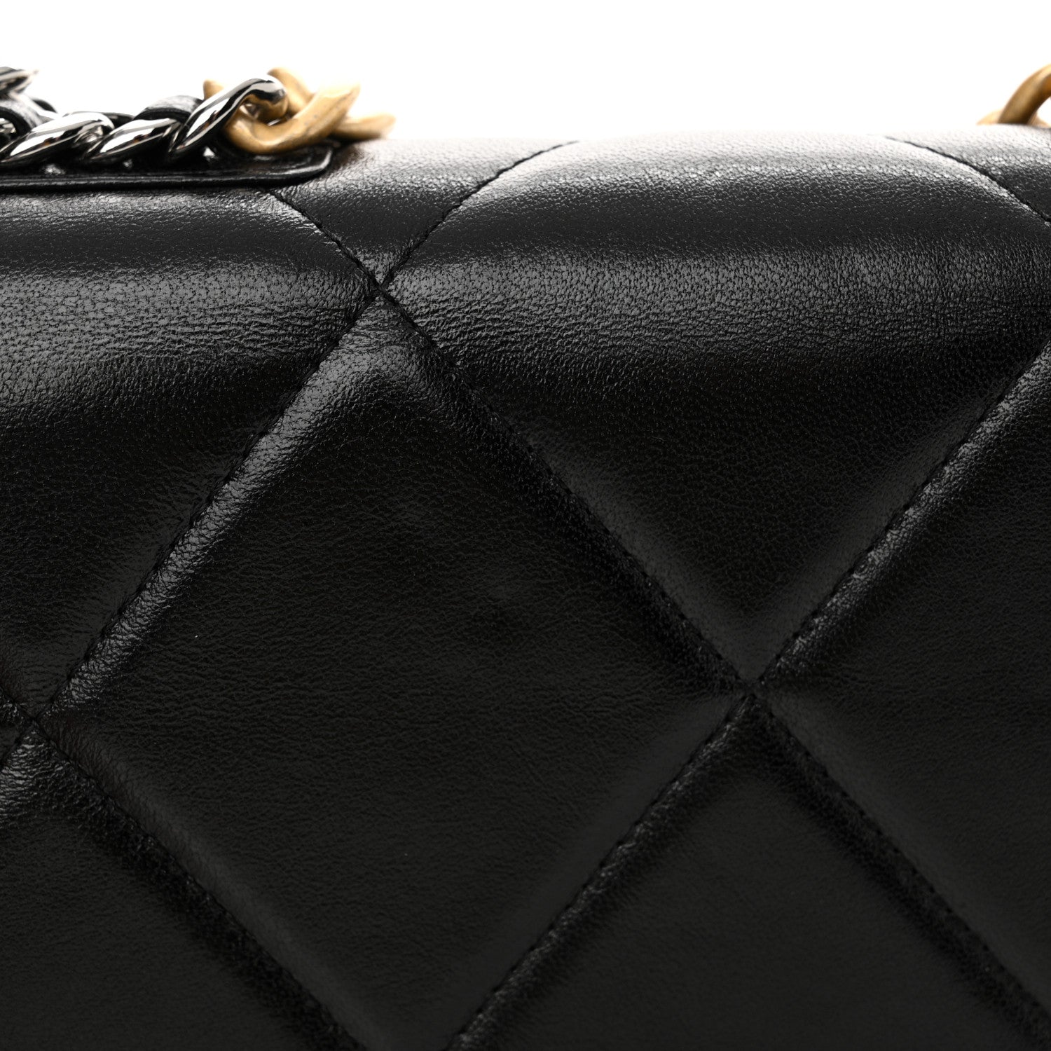 Chanel Lambskin Quilted Chanel 19 Wallet On Chain WOC Black 14 of 14