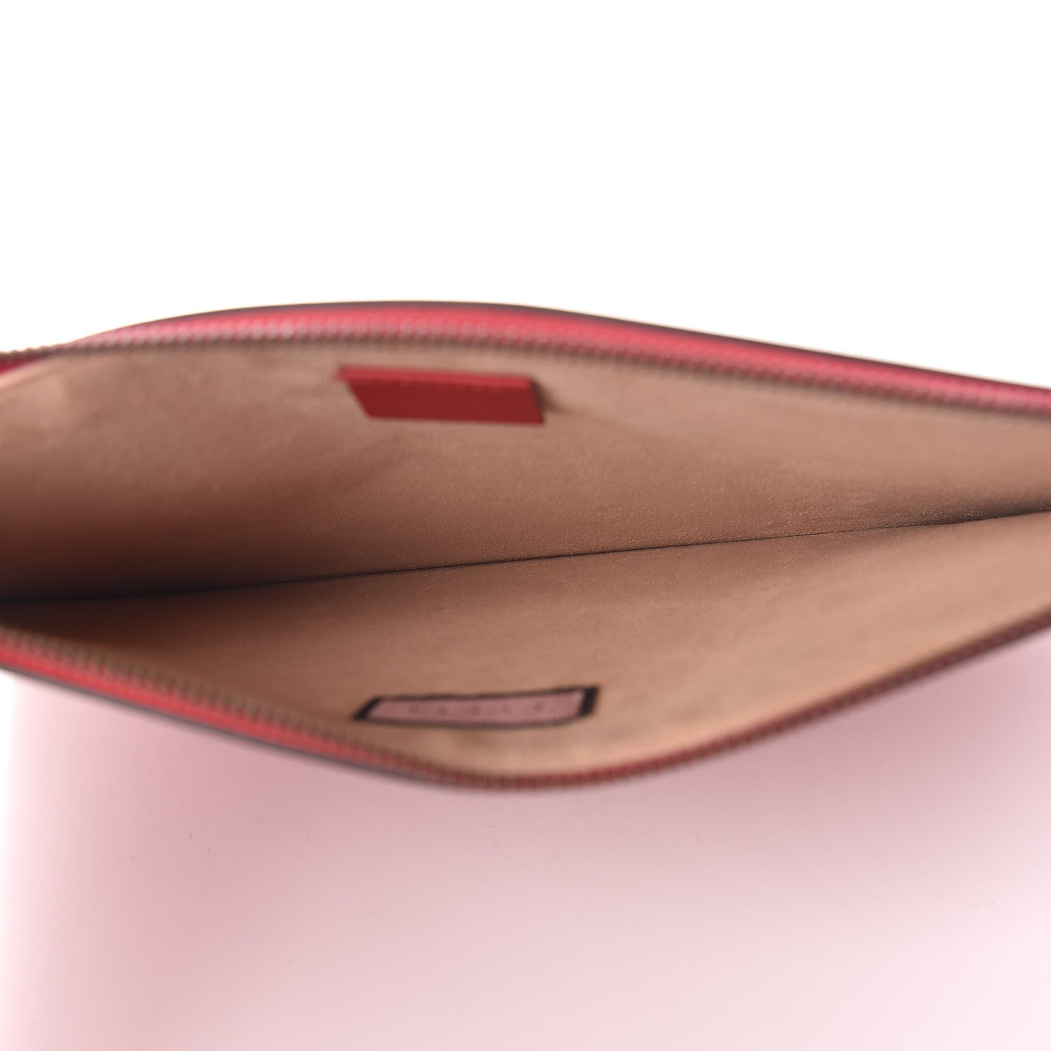 Gucci Calfskin GucciGhost Print Pouch Hibiscus Red 5 of 9