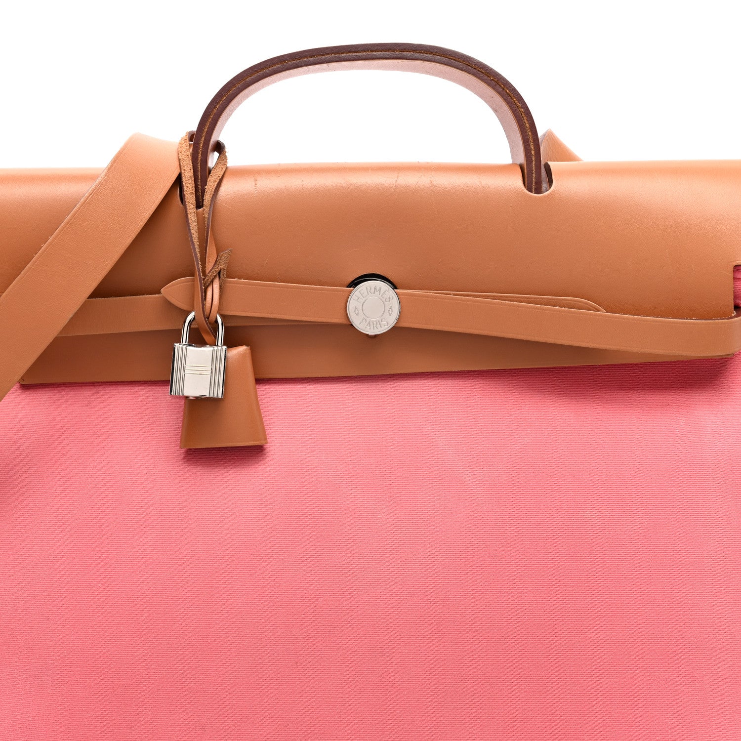 Hermes Toile Vache Hunter Herbag Zip 39 MM Rose Azalee 9 of 13
