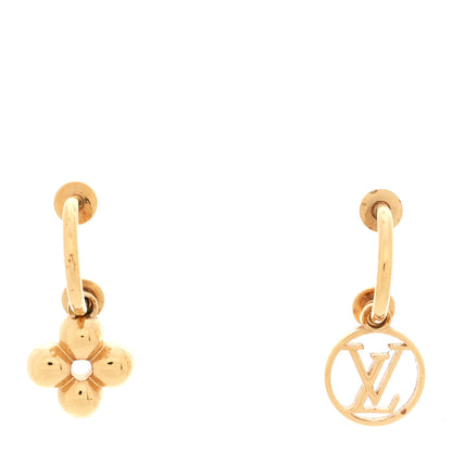 Louis Vuitton Brass Blooming Earrings Gold 1 of 5