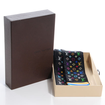 Louis Vuitton Silk Monogram Multicolor Bandeau Black 6 of 6