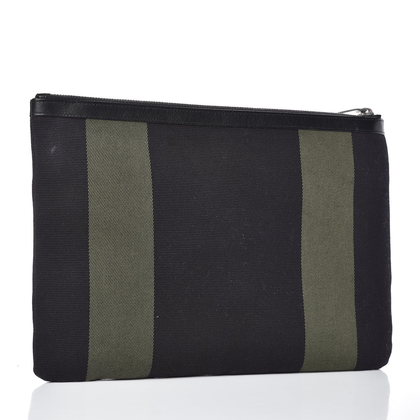 Classic Cotton Canvas Monogram Pouch Black