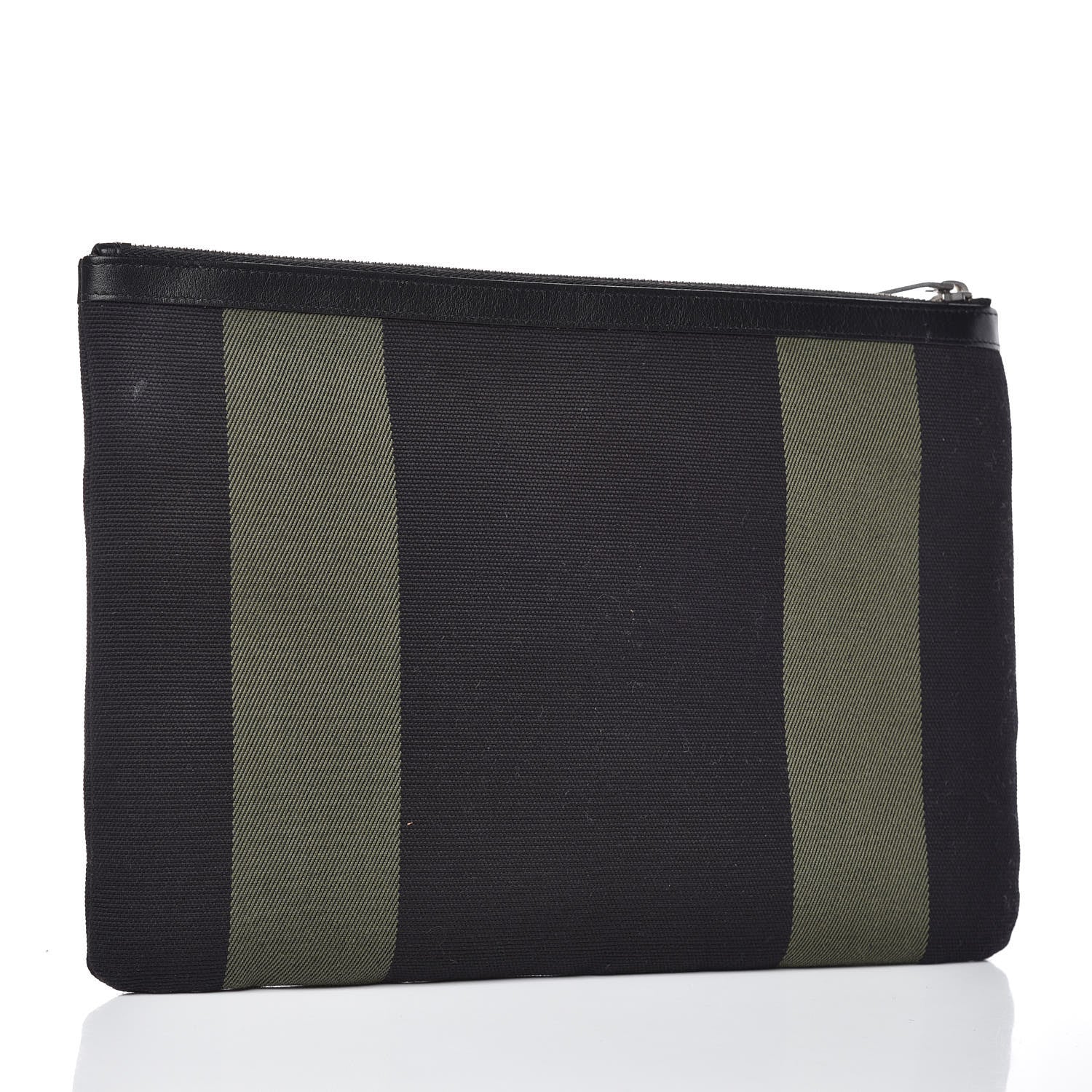 Saint Laurent Classic Cotton Canvas Monogram Pouch Black 3 of 8