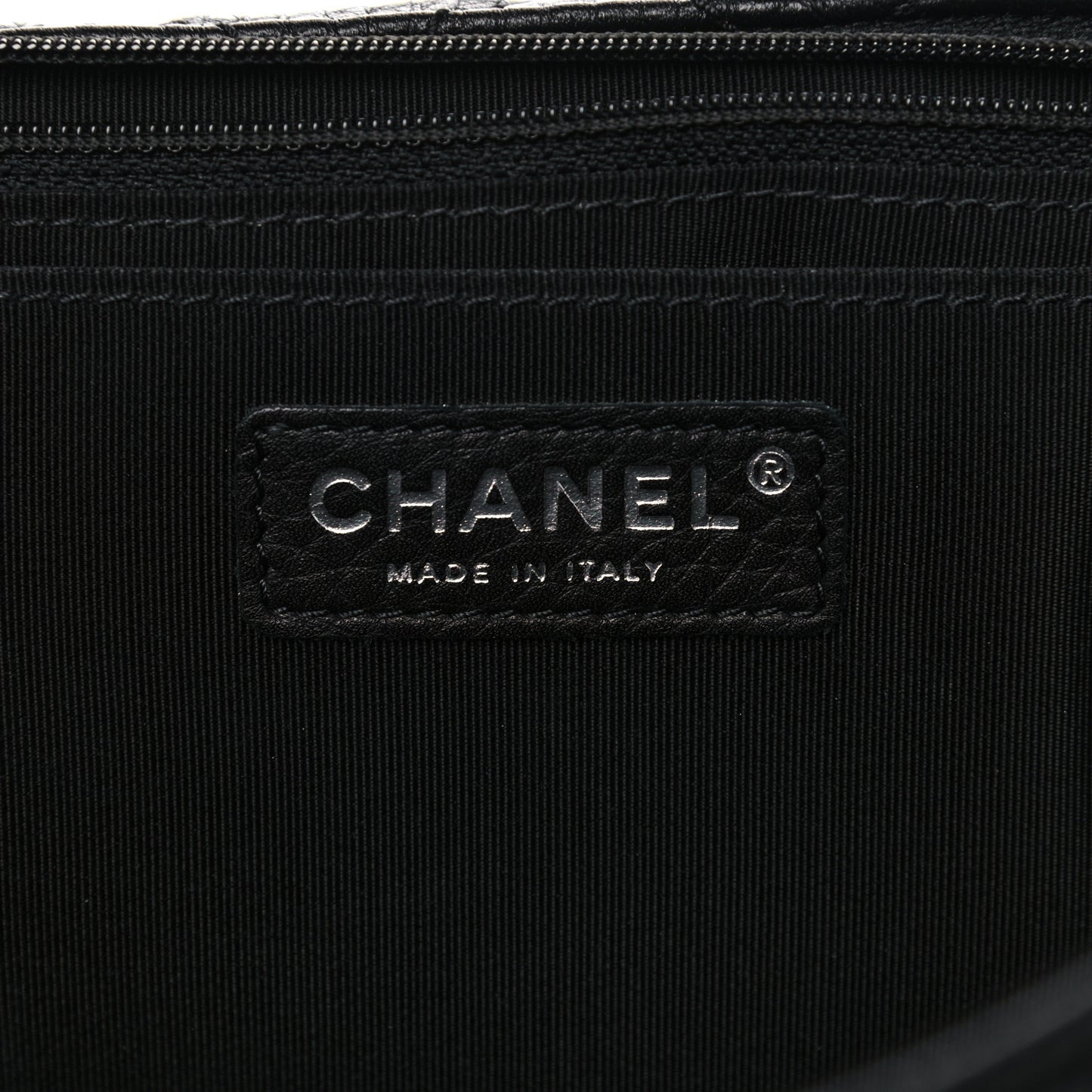 Grained Calfskin Quilted Small XXL Travel Flap Bag Black