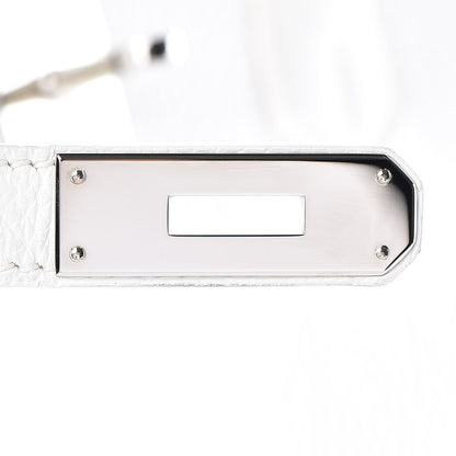 Hermes Taurillon Clemence Birkin 40 White 28 of 39