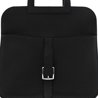 Hermes Taurillon Clemence Halzan 31 GM Black 7 of 10