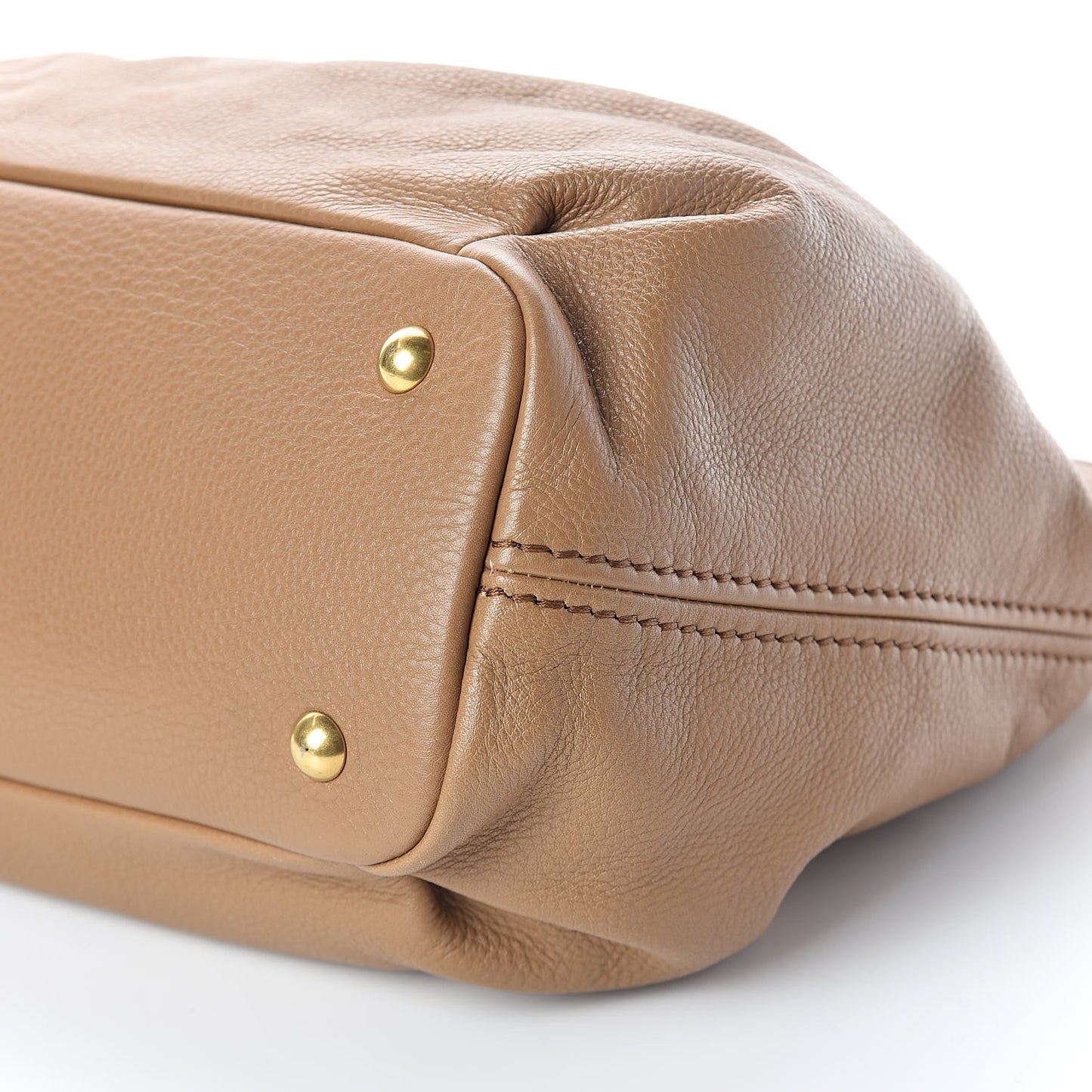 Vitello Daino Top Handle Tote Cammeo