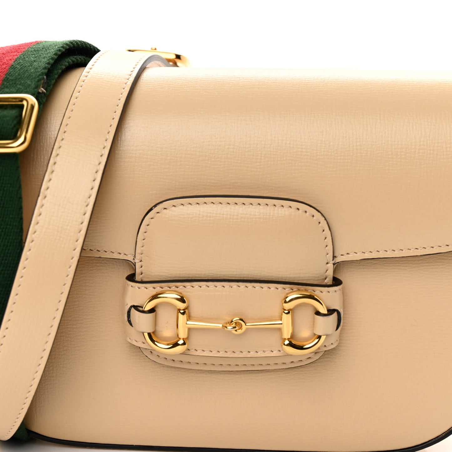 Azalea Calfskin Web Mini Horsebit 1955 Shoulder Bag Bubble Tea