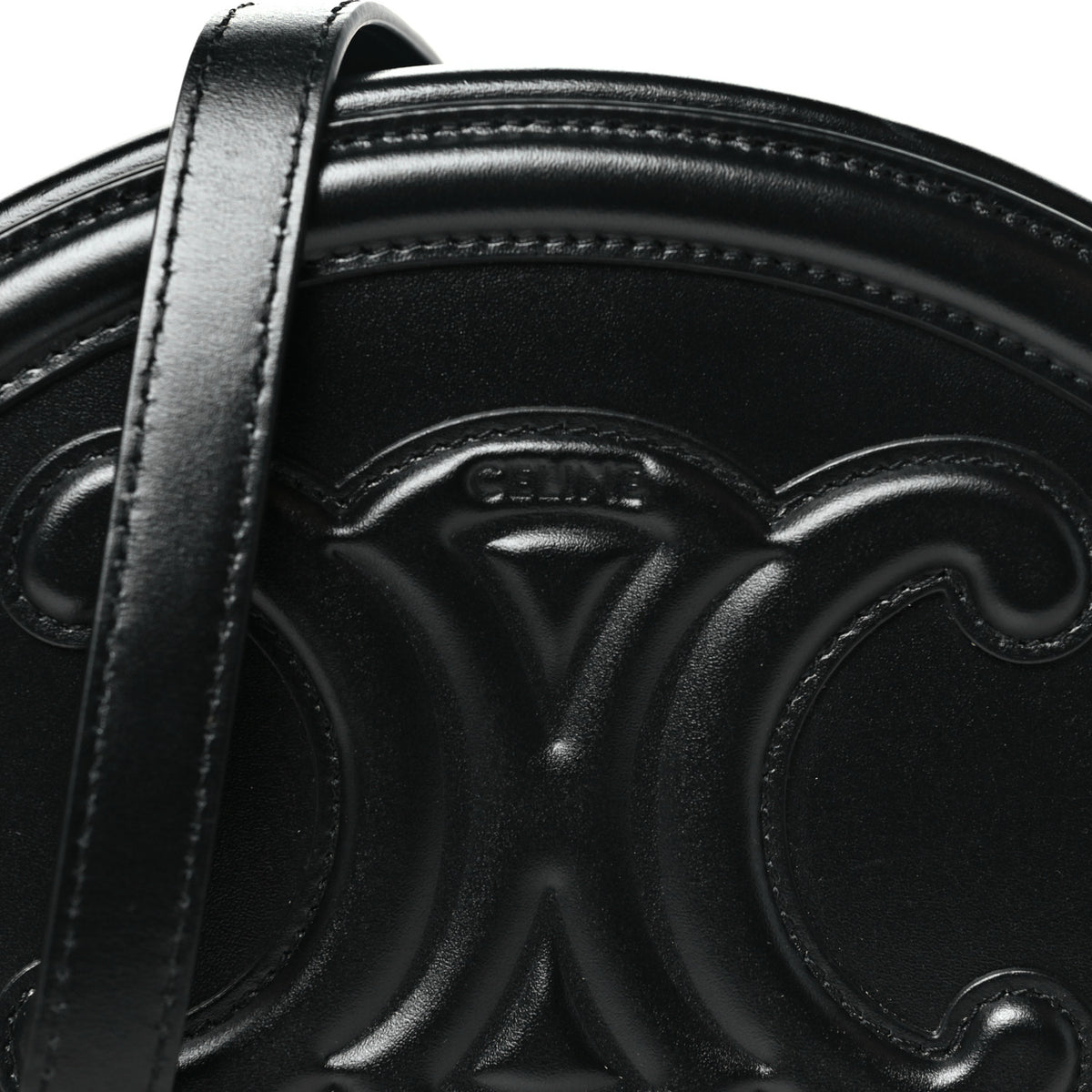 Smooth Calfskin Cuir Triomphe Oval Bag Black