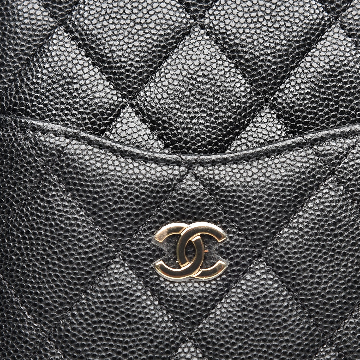 Chanel Caviar Quilted Classic Flat Wallet Pouch Black 5 of 13