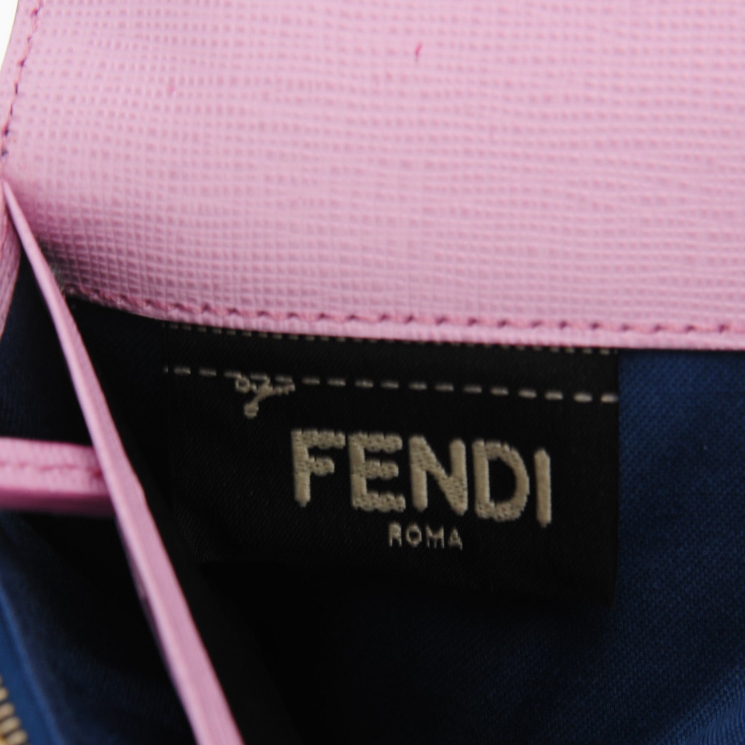 Fendi Vitello Elite Crystal Eye Monster Continental Wallet Cobalt Lavender Pink 8 of 8