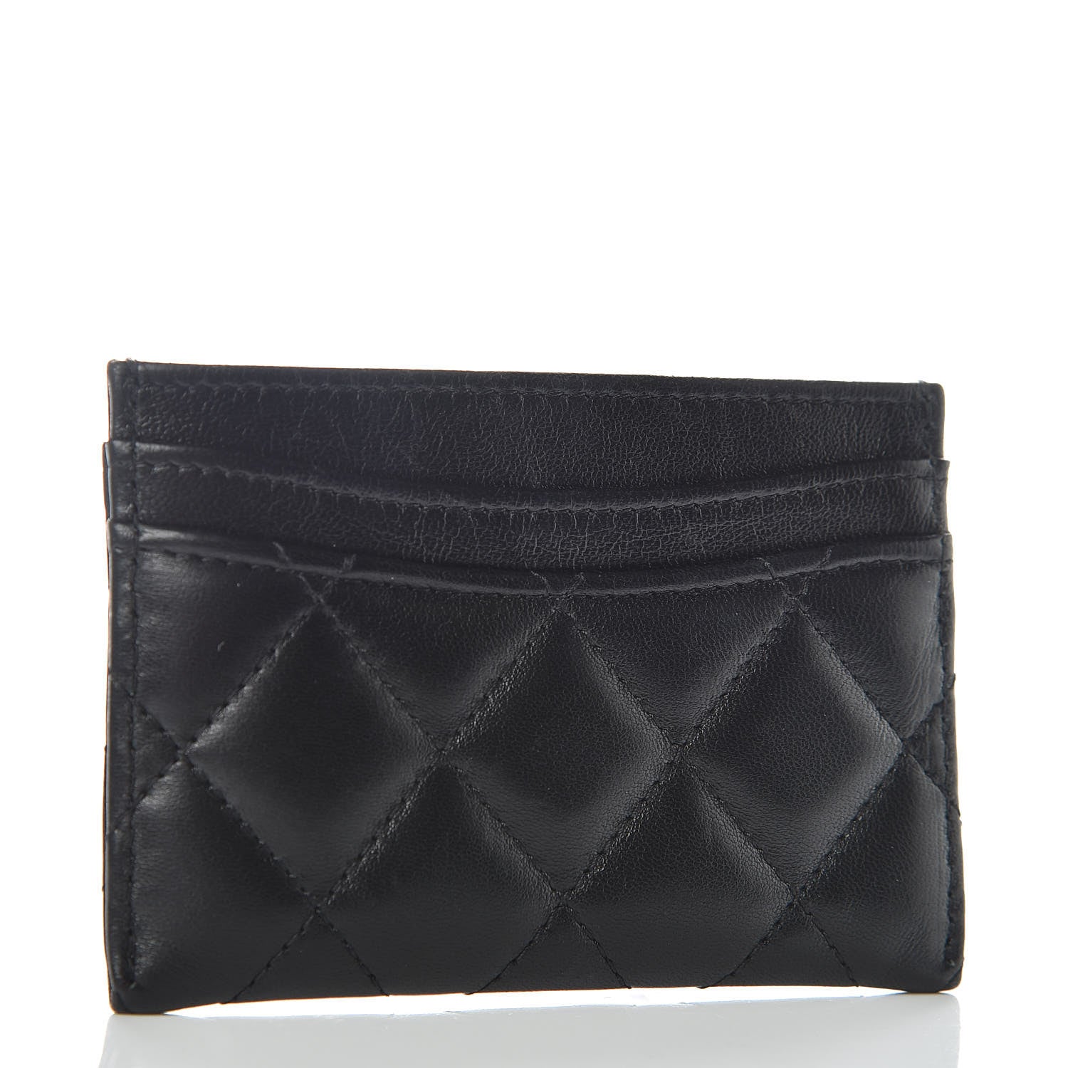 Chanel Lambskin Quilted Card Holder Black 3 of 9
