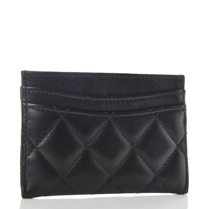 Chanel Lambskin Quilted Card Holder Black 3 of 9
