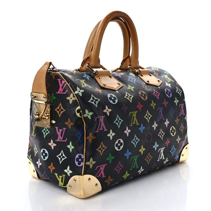 Louis Vuitton Monogram Multicolor Speedy 30 Black 3 of 16