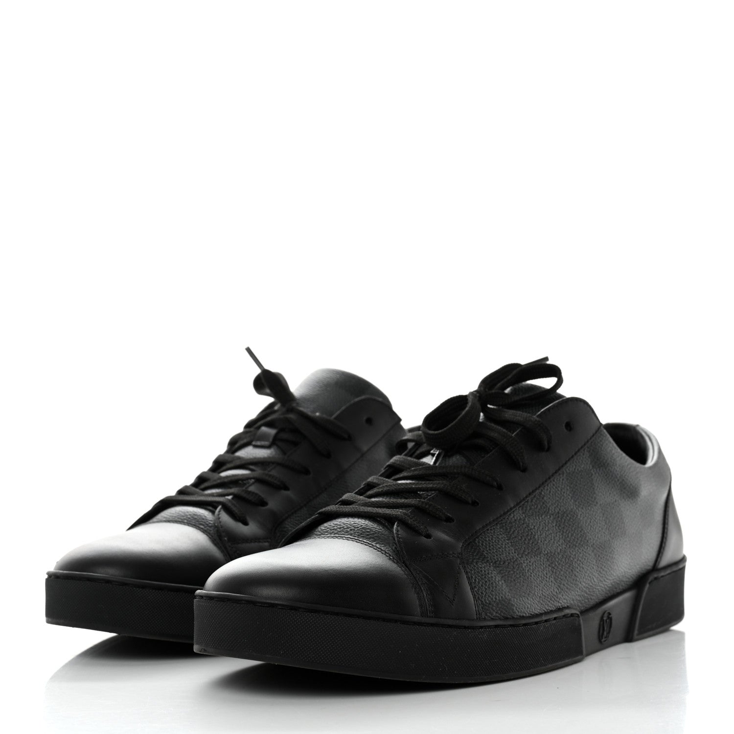 Louis Vuitton Calfskin Damier Graphite Match Up Sneakers 10 3 of 9