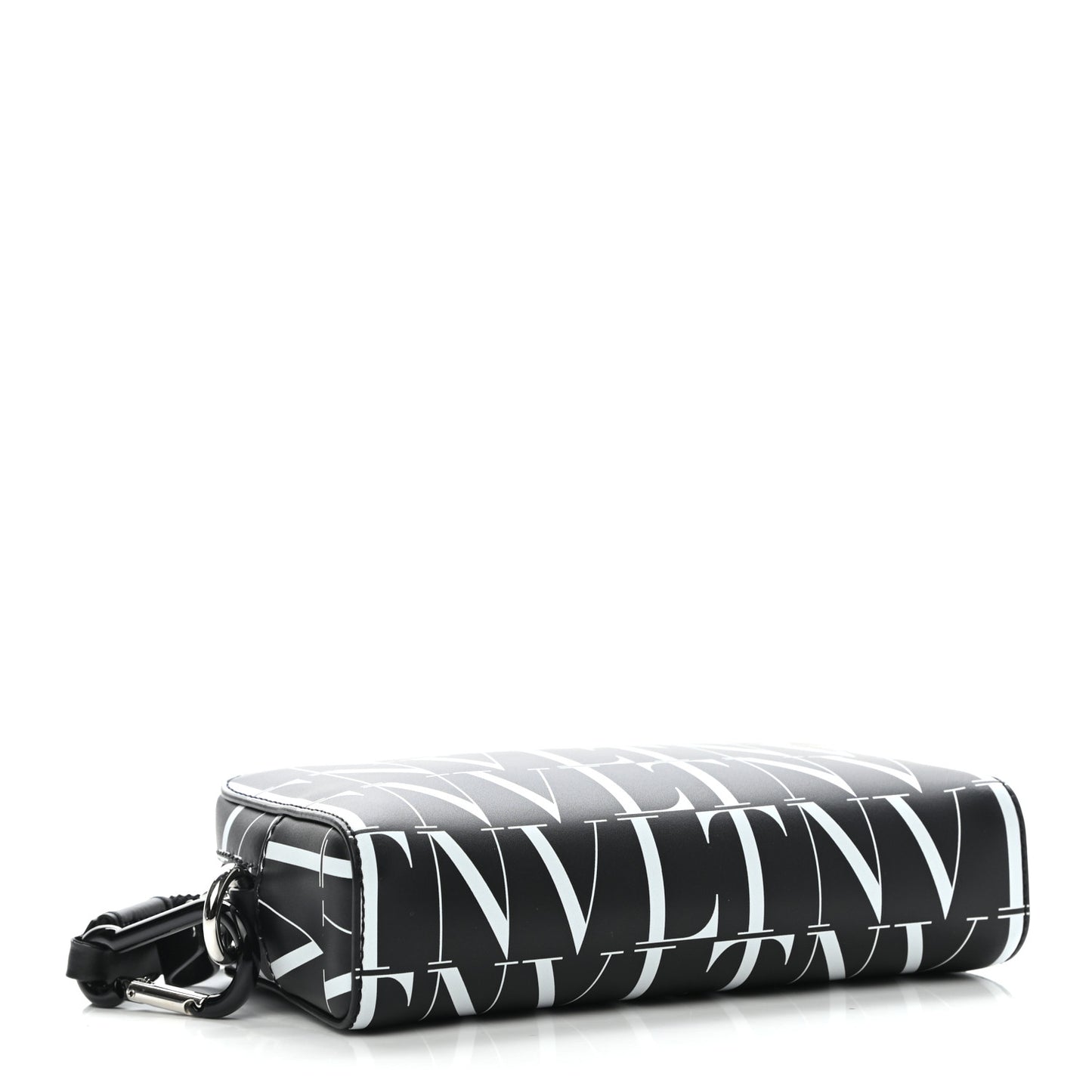 Calfskin VLTN Times Wash Bag Black White