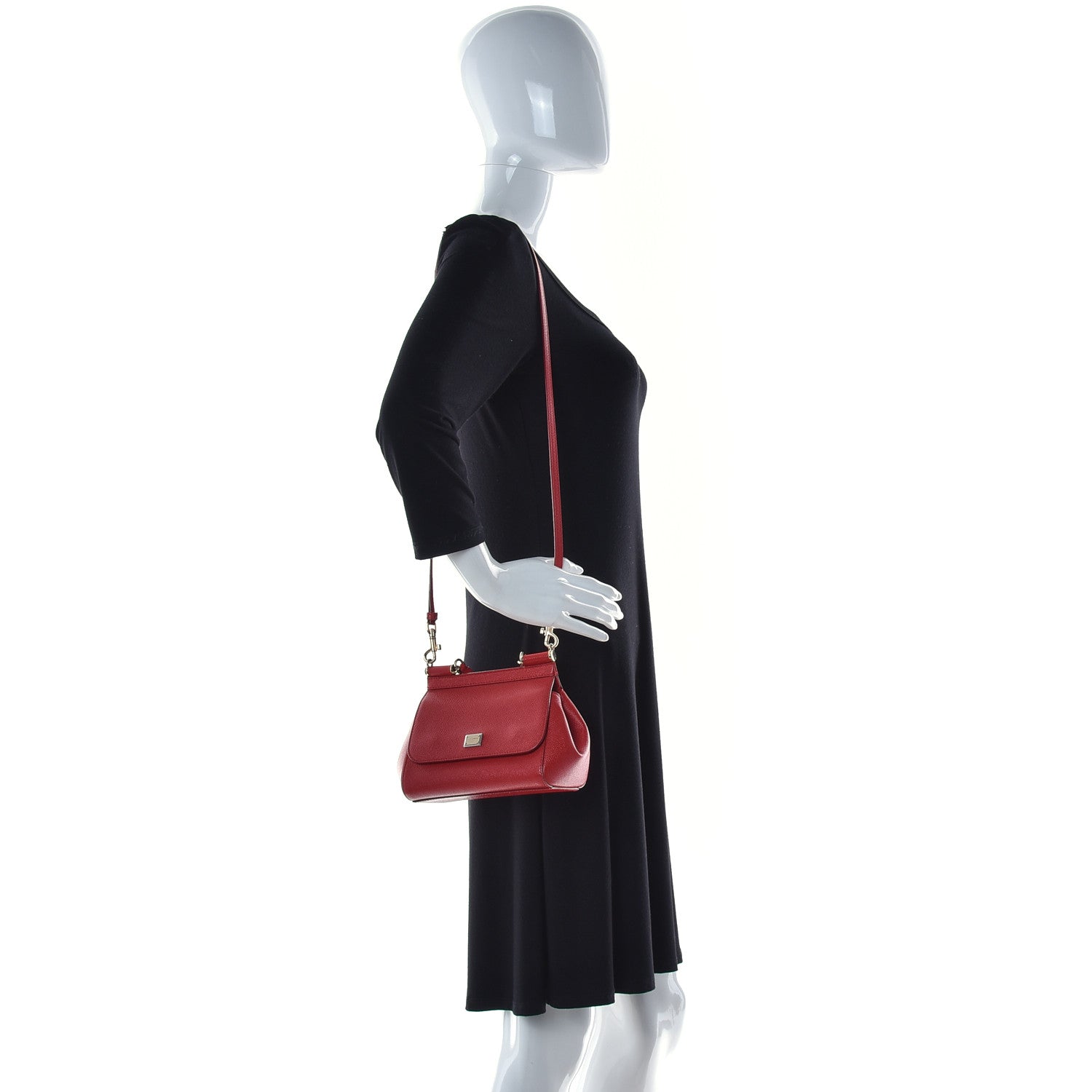 Dolce & Gabbana Dauphine Mini Miss Sicily Satchel Dark Red 2 of 9