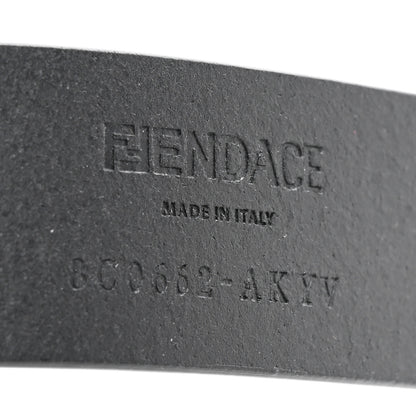 Versace X FENDI Calfskin Fendace Logo Belt 95 38 Black 3 of 5