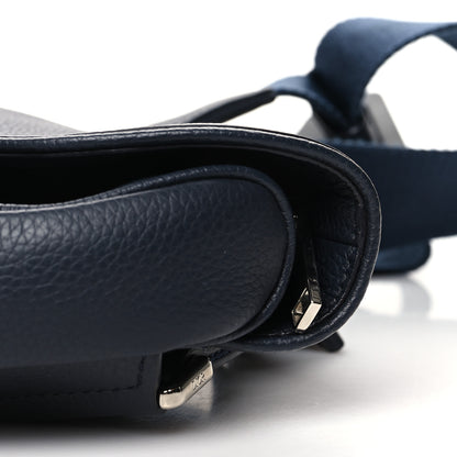 Christian Dior Grained Calfskin Saddle Bag Navy Blue 10 of 10
