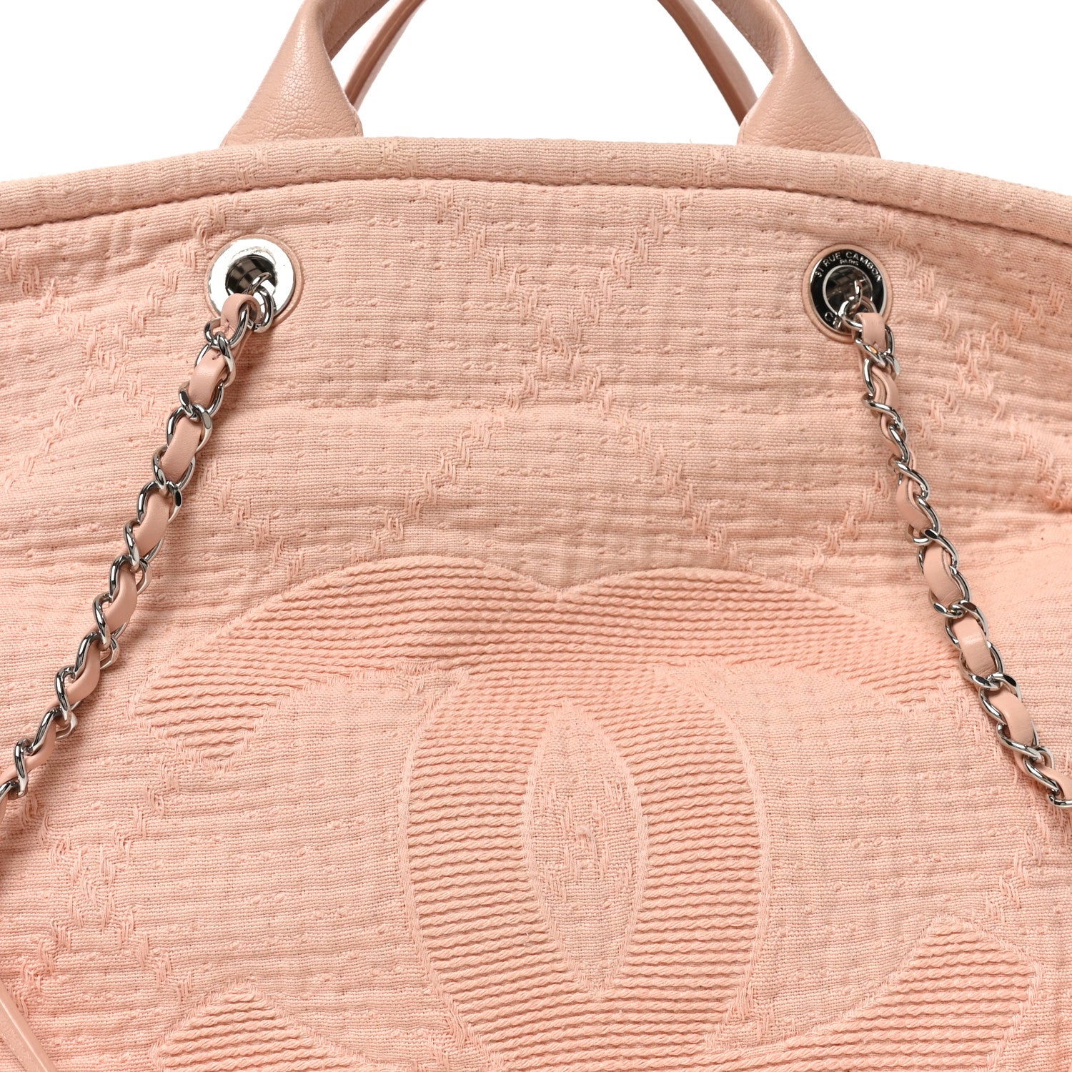 Chanel Canvas Large Double Face Shopping Tote Light Pink 8 of 10