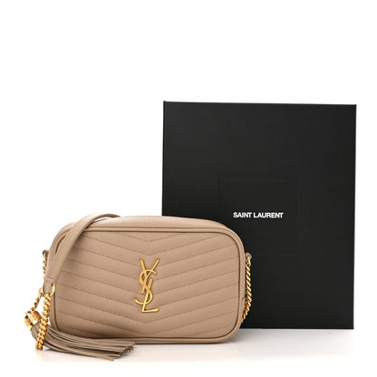 Saint Laurent Grain De Poudre Matelasse Monogram Mini Lou Camera Bag New Powder 10 of 10