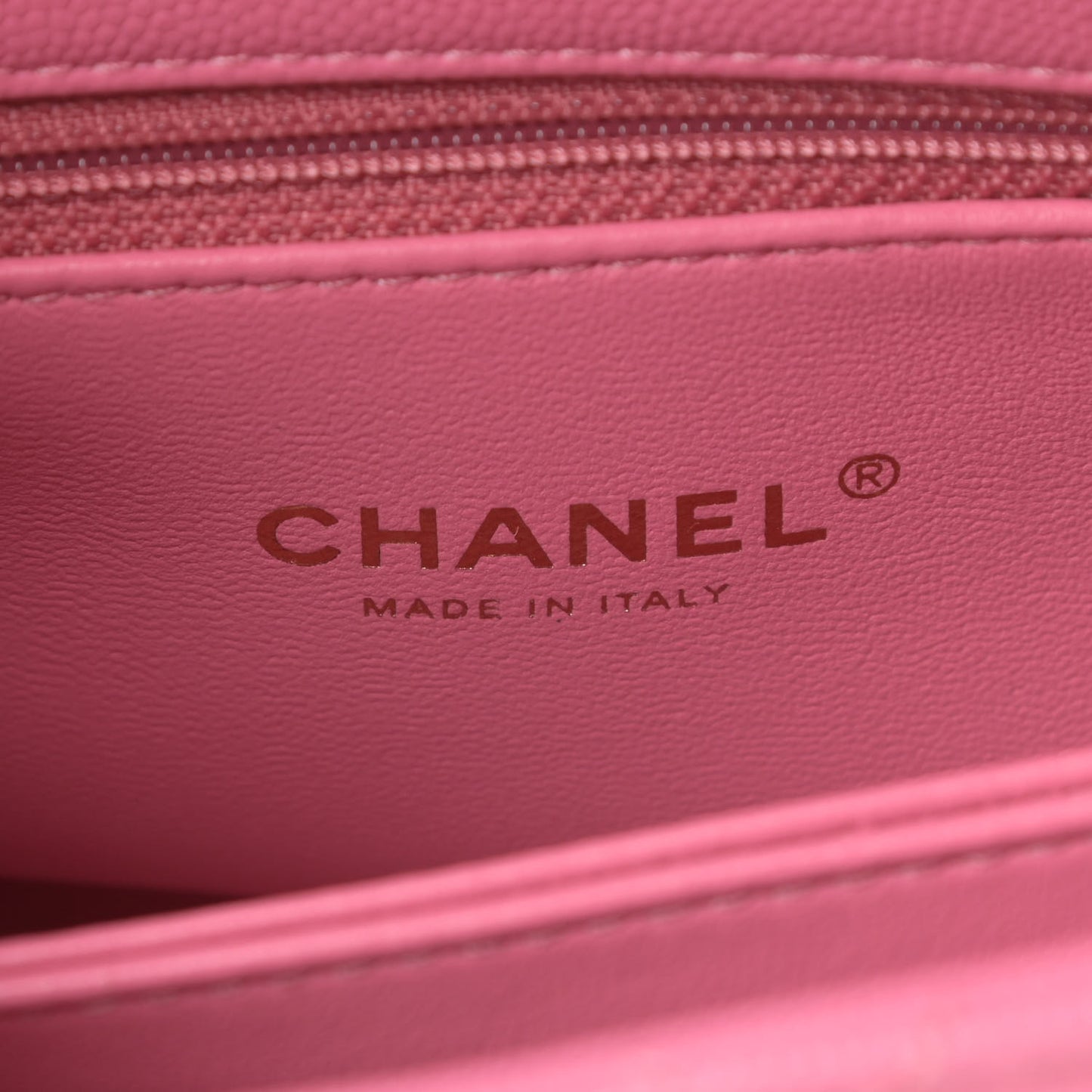 Caviar Lizard Embossed Quilted Mini Coco Handle Flap Pink