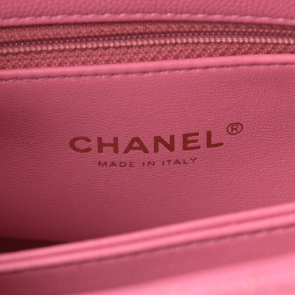 Chanel Caviar Lizard Embossed Quilted Mini Coco Handle Flap Pink 6 of 11