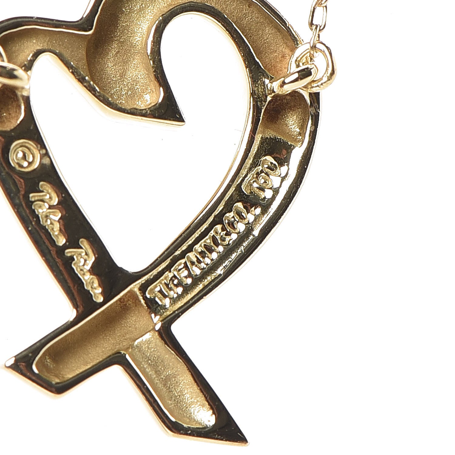 Tiffany 18K Yellow Gold Paloma Picasso Loving Heart Necklace 9 of 9