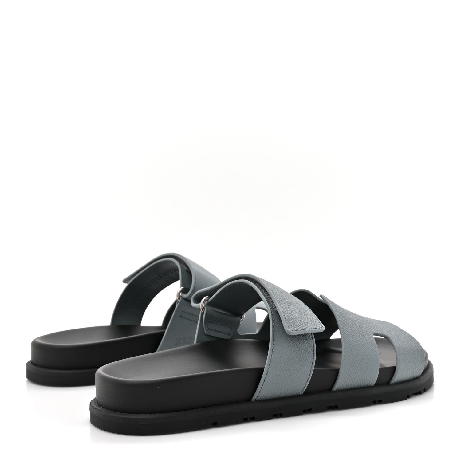 Hermes Epsom Mens Chypre Sandals 41 Bleu Canard 5 of 10