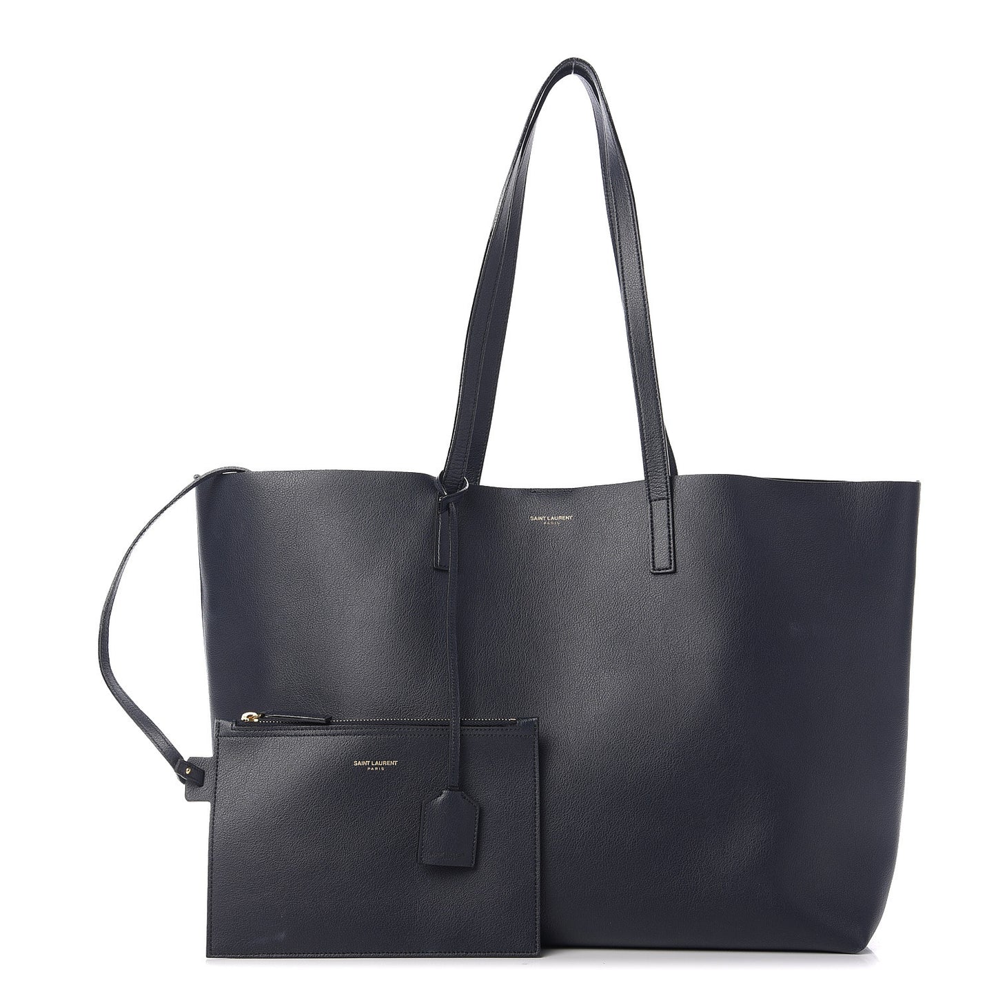 Calfskin Large Shopping Tote Deep Marine