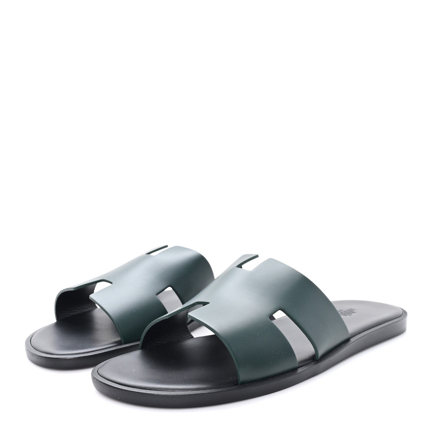 Hermes Calfskin Mens Izmir Sandals 44 Vert Fonce 4 of 10
